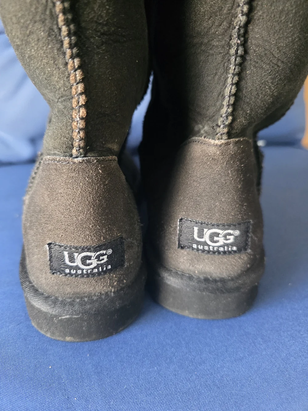 UGG Australia Classic Tall Black Sheepskin Boots Size 9
